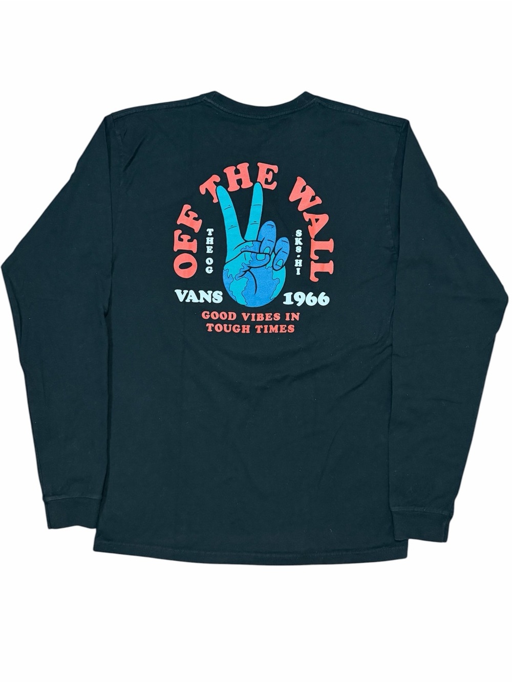 Vans Good Vibes Black Long-Sleeve Graphic Tee sz. M